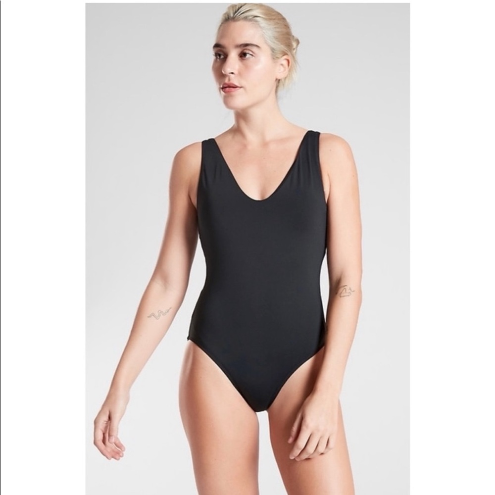 Athleta • Seychelles swimsuit one piece petite small black